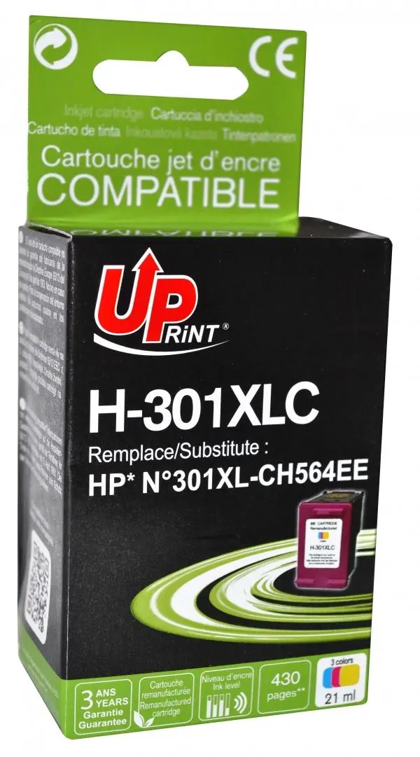 Δοχείο μελάνης UPRINT CH564EE HP, Έγχρωμο