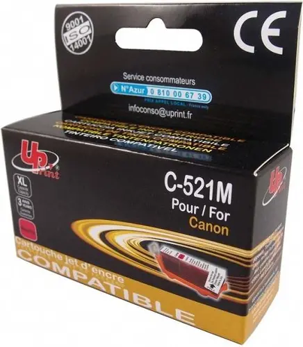 Cartuș de cerneală UPRINT CLI521 CANON, Cu cip, Magenta - 1