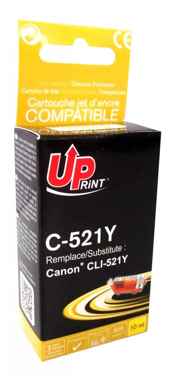 Cartuș de cerneală UPRINT CLI521 CANON, Cu cip, Galben