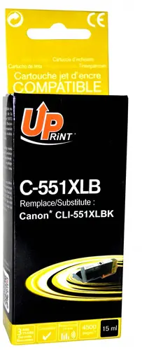 Δοχείο μελανιού UPRINT CLI-551XL CANON, Μαύρο - 1