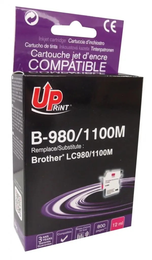 Μελανοδοχείο INKTEC, Brother LC1100M/980M/67M/65M/61M/38M, Κόκκινο