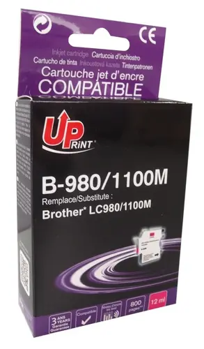 Μελανοδοχείο INKTEC, Brother LC1100M/980M/67M/65M/61M/38M, Κόκκινο - 1