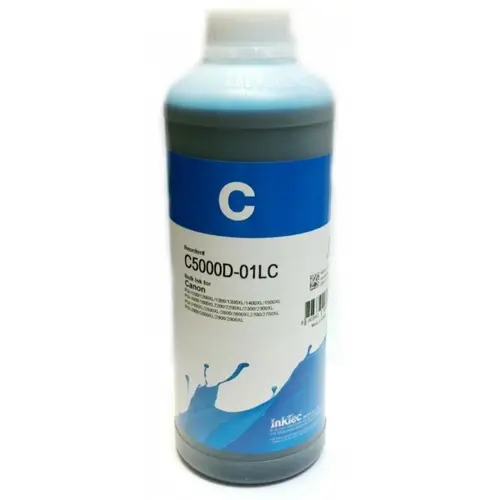 Sticlă cu cerneală INKTEC pentru Canon PGI-1200/1300/1400/1500/2500, MB2020/5020/5070/iB4020, Dye, 1L, Albastru - 1