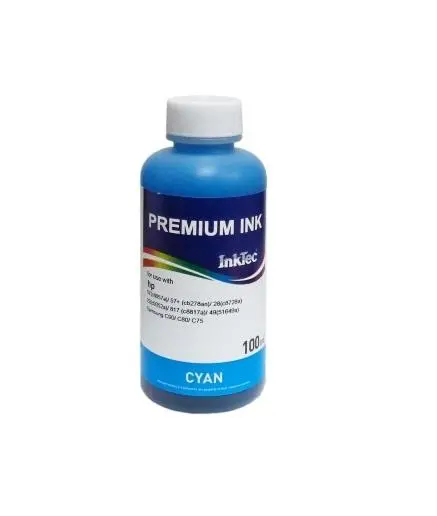 Φιαλίδιο μελανιού, INKTEC, 100ml, Cyan – συμβατό με HP C6657, C8728A, 51649