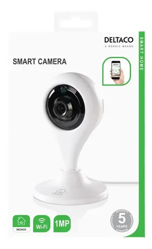 Смарт камера DELTACO SH-IPC01, 720p, WiFi, WiFi 2.4GHz, IR 10m, 1/4" CMOS, microSD, Бяла - image 1