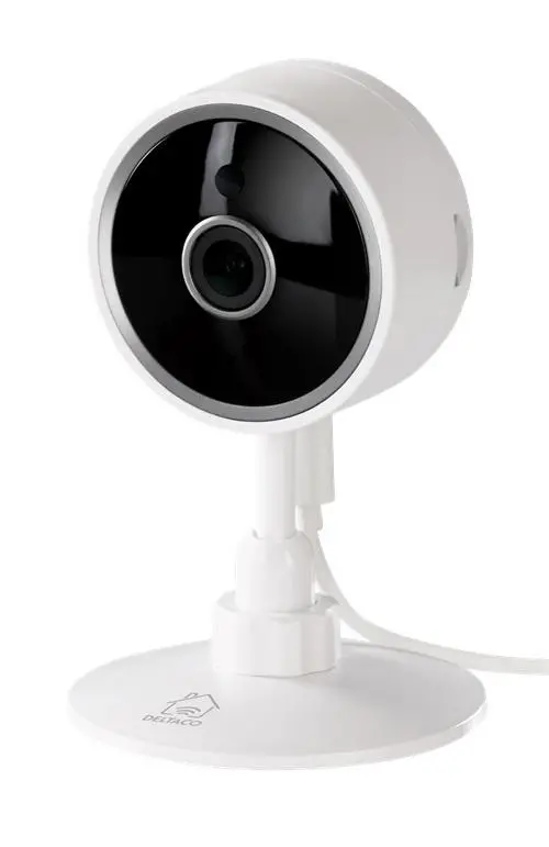 Смарт камера DELTACO SH-IPC02, 1080p, WiFi 2.4GHz, IR 10m, 1/4" CMOS, microSD, Бяла