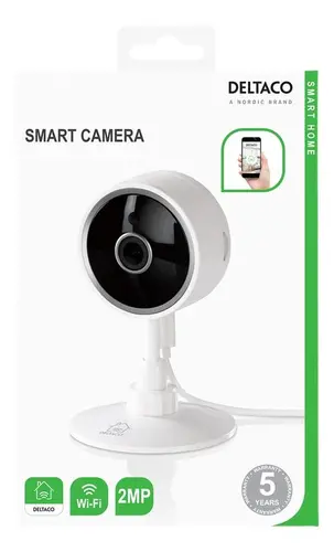 Смарт камера DELTACO SH-IPC02, 1080p, WiFi 2.4GHz, IR 10m, 1/4" CMOS, microSD, Бяла - image 2