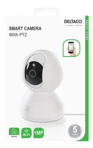 Смарт камера DELTACO SH-IPC03, 720p, WiFi 2.4GHz, IR 10m, 1/4" CMOS, microSD, Бяла - image 2