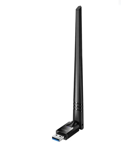 Адаптер, Cudy WU1400 Wi-Fi High Gain USB 3.0 Adapter AC1300 1300Mbps, 867Mbps at 5GHz + 400Mbps at 2.4GHz, 1 high gain detachable antenna, USB 3.0