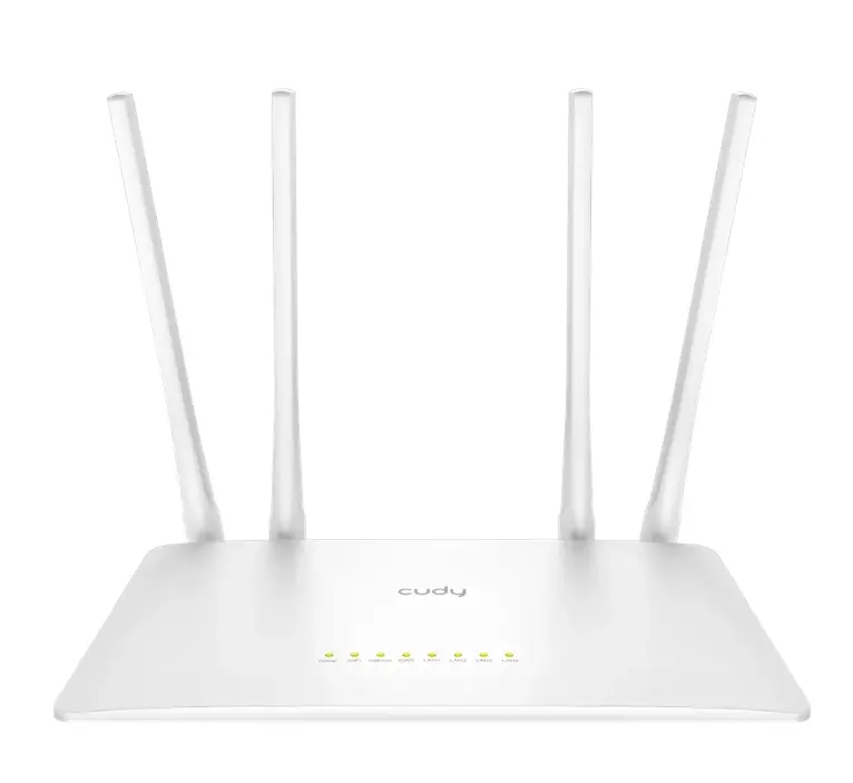 Рутер, Cudy WR1200 AC1200 Wi-Fi Router Dual Band 867Mbps at 5GHz + 300Mbps at 2.4GHz, 5 x 10/100Mbps Ports