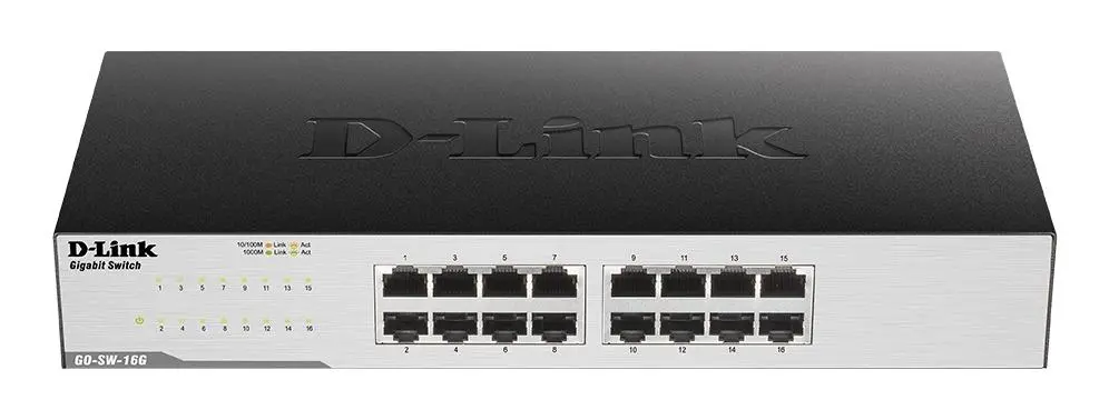 Суич D-Link GO-SW-16G/E, 16 портов, Gigabit