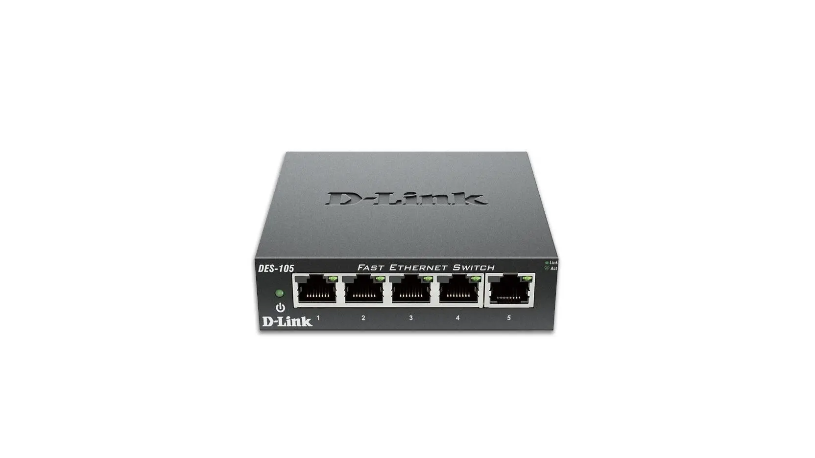 Суич D-Link DES-105/E, 5 портов 10/100, метален корпус - image 1