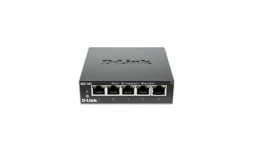 Суич D-Link DES-105/E, 5 портов 10/100, метален корпус - image 1