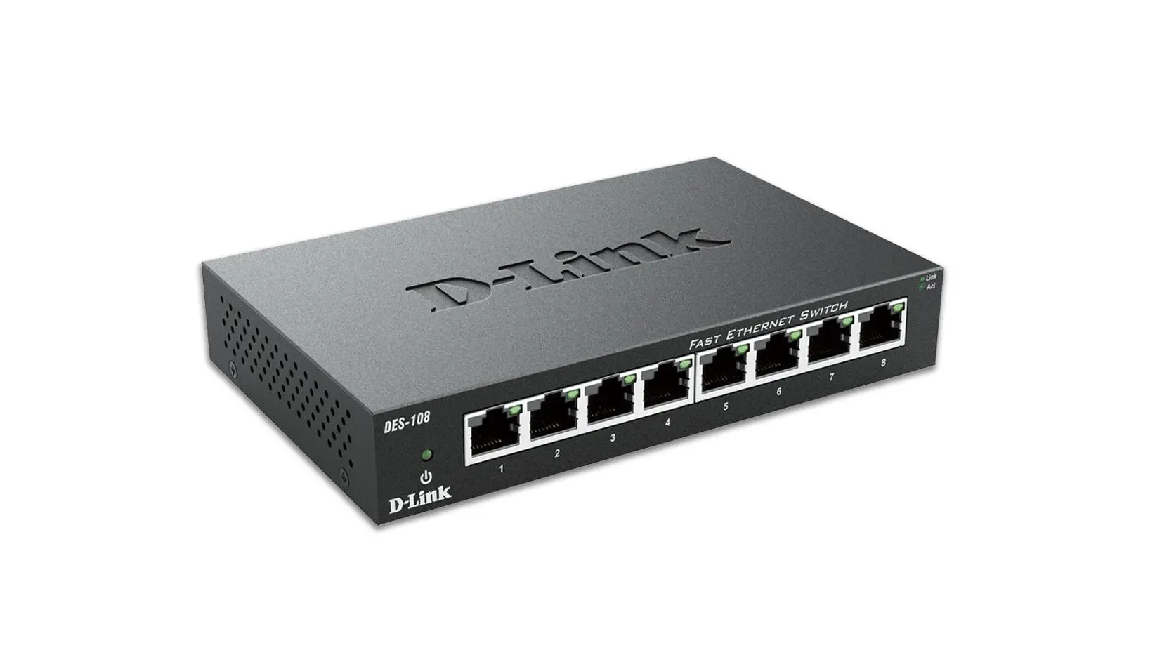 Switch D-Link DES-108/E, 8 θυρών 10/100, μεταλλικό περίβλημα