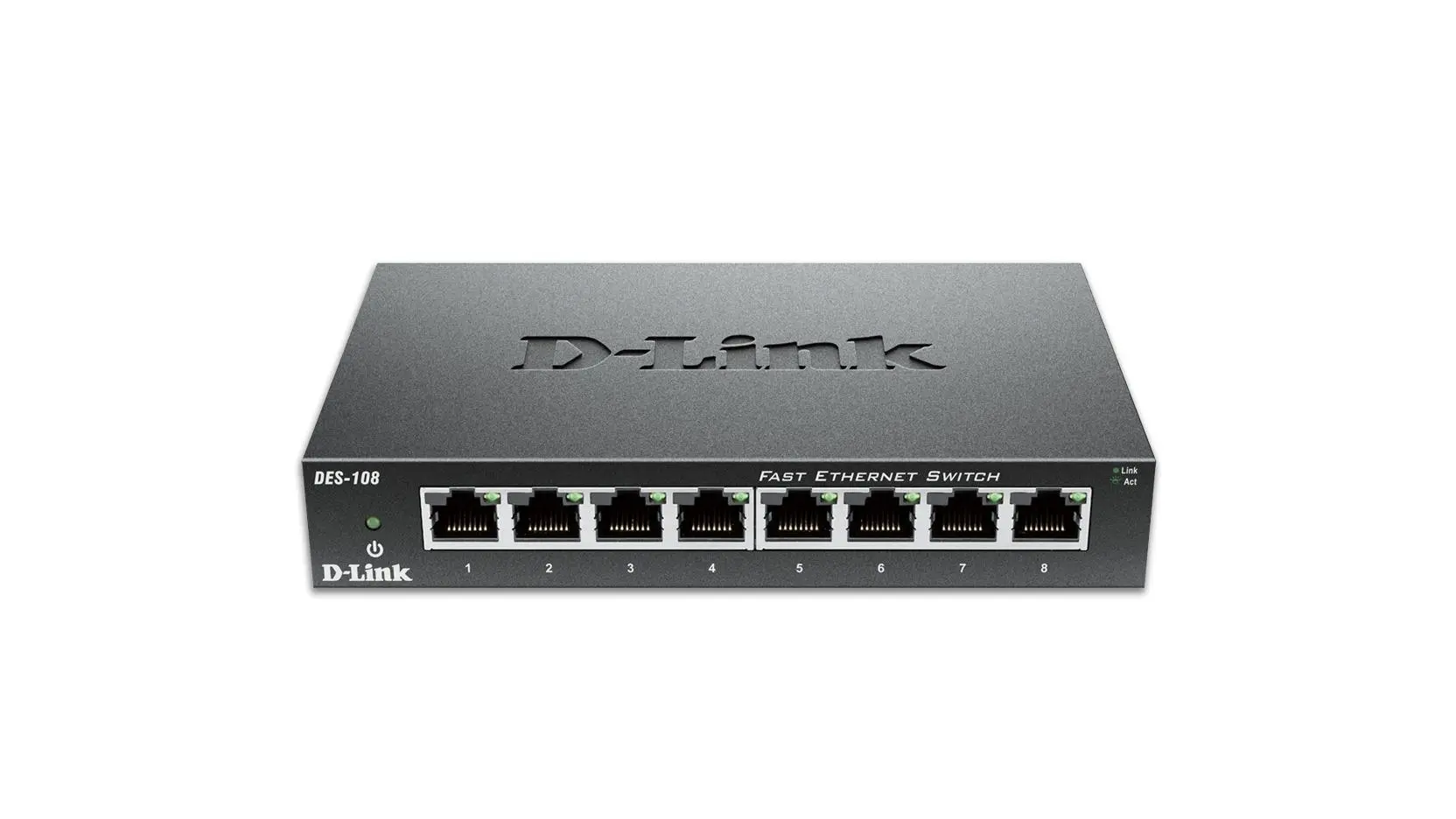 Switch D-Link DES-108/E, 8 θυρών 10/100, μεταλλικό περίβλημα - image 1