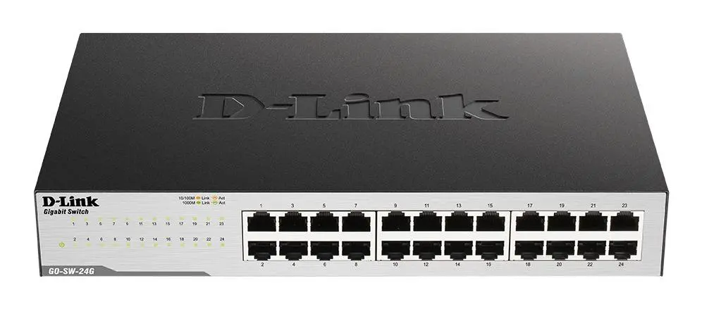 Суич D-Link GO-SW-24G/E, 24 портов 10/100/1000