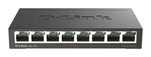 Switch D-Link DGS-108/E, 8 θυρών, 10/100/1000, Gigabit, μεταλλικό περίβλημα - 1