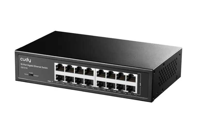 Комутатор, Cudy GS1016 16-Port Gigabit Switch, 16 10/100/100M RJ45 Ports Rack-mountable Steel Case - image 1