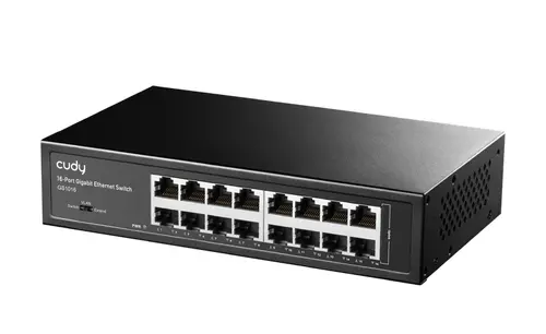 Комутатор, Cudy GS1016 16-Port Gigabit Switch, 16 10/100/100M RJ45 Ports Rack-mountable Steel Case - image 1