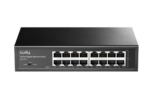 Комутатор, Cudy GS1016 16-Port Gigabit Switch, 16 10/100/100M RJ45 Ports Rack-mountable Steel Case