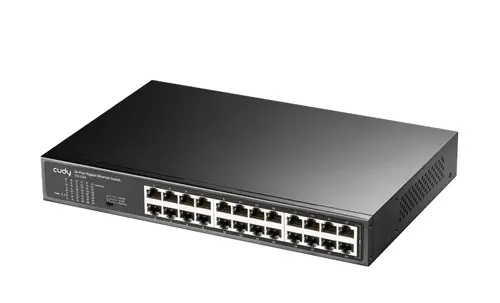 Комутатор, Cudy GS1024 24-Port Gigabit Metal Switch, 24 Gigabit RJ45 Ports, Rack-mountable Steel Case - image 1