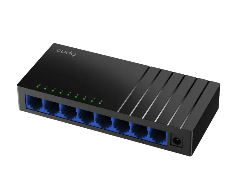 Комутатор, Cudy GS108 8-Port Gigabit Metal Switch, 8 10/100/1000M RJ45 Ports, Desktop Metal Case - image 1