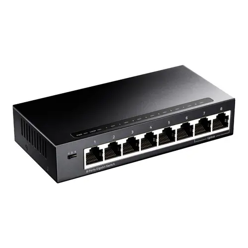 Суич Cudy GS108, 8 портов, 10/100/1000, Auto-MDI/MDIX, Метален корпус - image 1