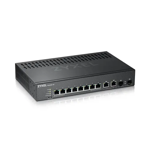 Switch ZYXEL GS2220-10, 10 θυρών διαχειριζόμενο L2, 8x Gigabit + 2x Gigabit combo (RJ45/SFP) - 1