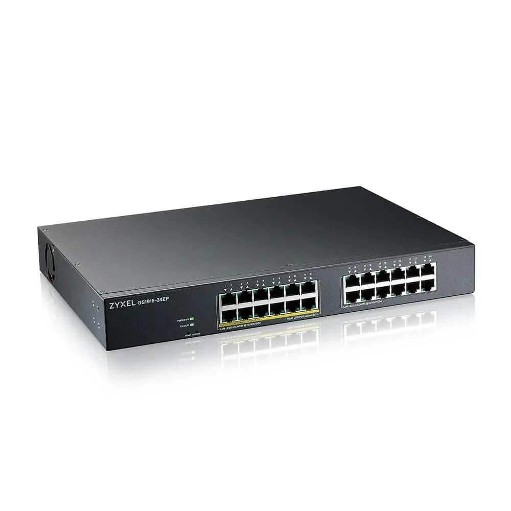 Switch ZyXEL GS1915-24EP, 24 porturi, Gigabit, Gestionabil, Montare în rack, PoE