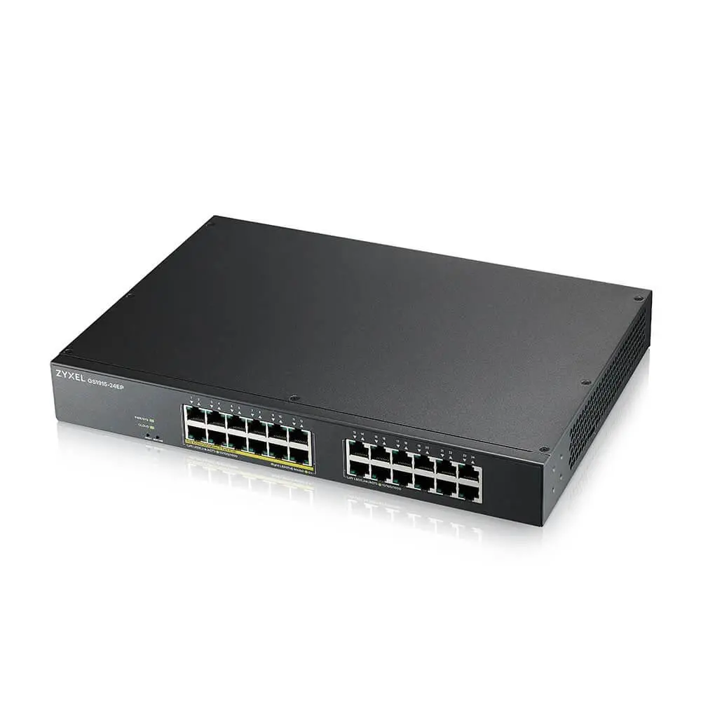 Суич ZyXEL GS1915-24EP, 24-портов, Gigabit, Управляем, Монтаж в шкаф, PoE - image 2