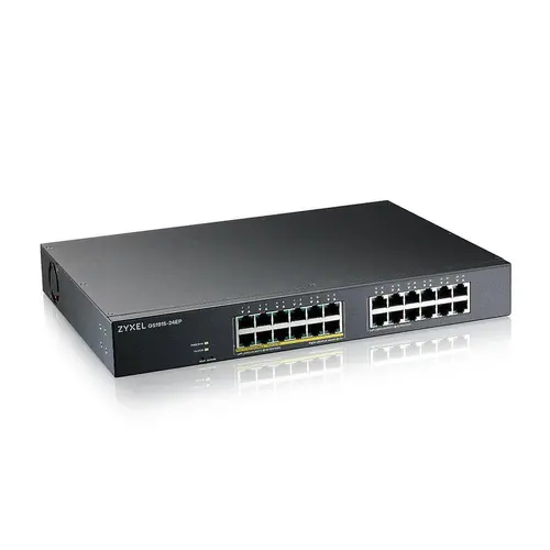 Switch ZyXEL GS1915-24EP, 24 porturi, Gigabit, Gestionabil, Montare în rack, PoE - 1