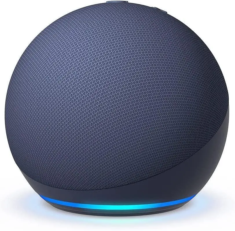 Boxă smart portabilă Amazon Echo Dot 5, Asistent vocal, Alexa, Albastru închis