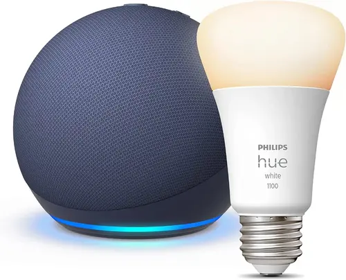 Boxă smart portabilă Amazon Echo Dot 5, Asistent vocal, Alexa, Albastru închis - 2
