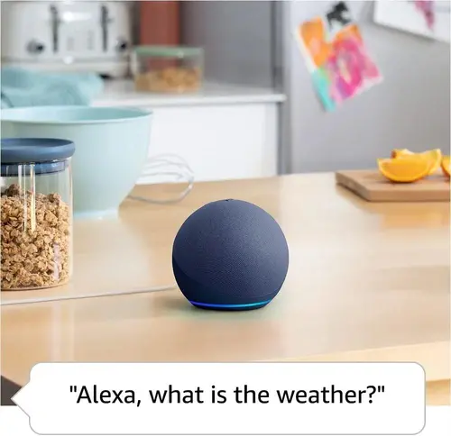 Φορητό έξυπνο ηχείο Amazon Echo Dot 5, Φωνητικός βοηθός, Alexa, Σκούρο μπλε - 4