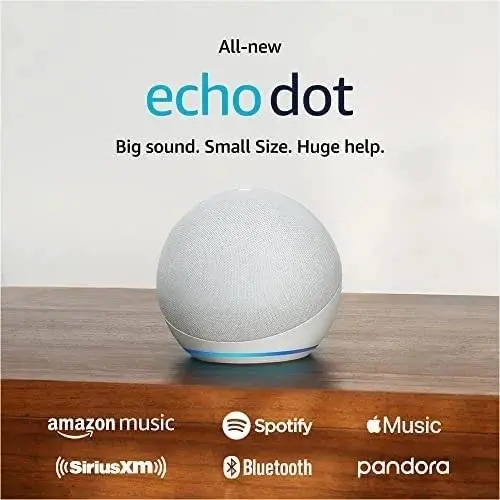 Boxă smart portabilă Amazon Echo Dot 5, Asistent vocal, Alexa, Albă - 2