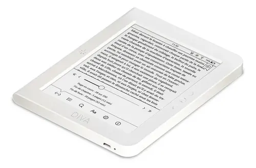 eBook четец BOOKEEN Diva HD 6", тъч, подсветка, 300dpi, бял - image 1