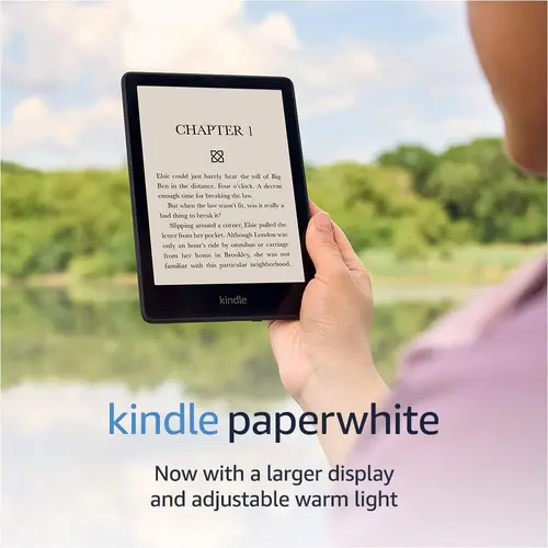 eBook четец Kindle Paperwhite 2022, Регулируема светлина, Bluetooth, IPX8, Черен - image 3
