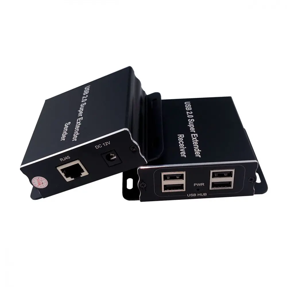 USB Extender (ενισχυτής) ESTILLO ASKHU04-USB 1x4, ενισχύει το σήμα USB έως 100 m μέσω καλωδίου UTP CAT5e/6