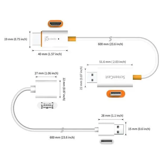 Προσαρμογέας j5create JVAW56, ScreenCast, HDMI, 2.4 GHz, 5 GHz, full HD - image 2