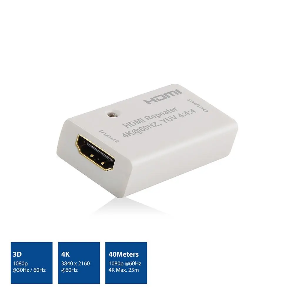 HDMI повторител ACT AC7820, Усилва HDMI сигнал до 40 м, Поддържа 4K - image 1