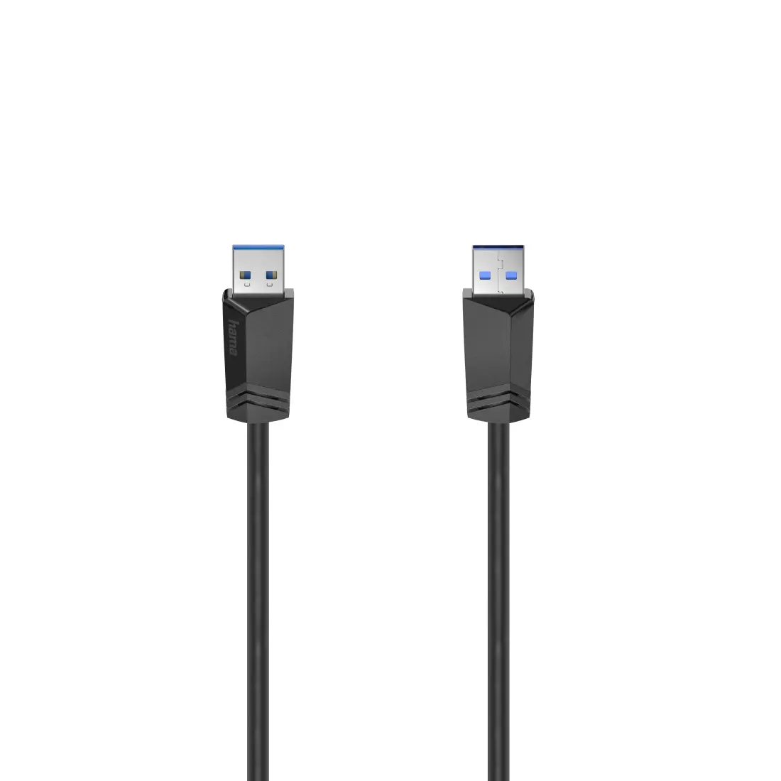 Кабел HAMA USB 3.0, USB-A мъжко - USB-А мъжко, 1.5 м, 5Gbit/s, екраниран