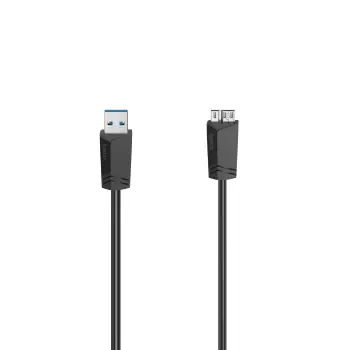 Кабел HAMA, USB 3.0 A мъжко - USB 3.0 Micro-B мъжко, 1.5 м, 5Gbit/s, Черен - image 1