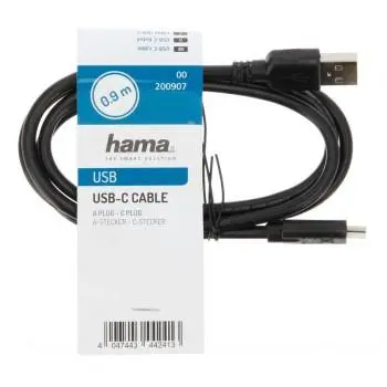 Кабел HAMA USB-C мъжко -USB 2.0 A мъжко, 0.9 м., 480Mbit/s,булк опаковка - image 2