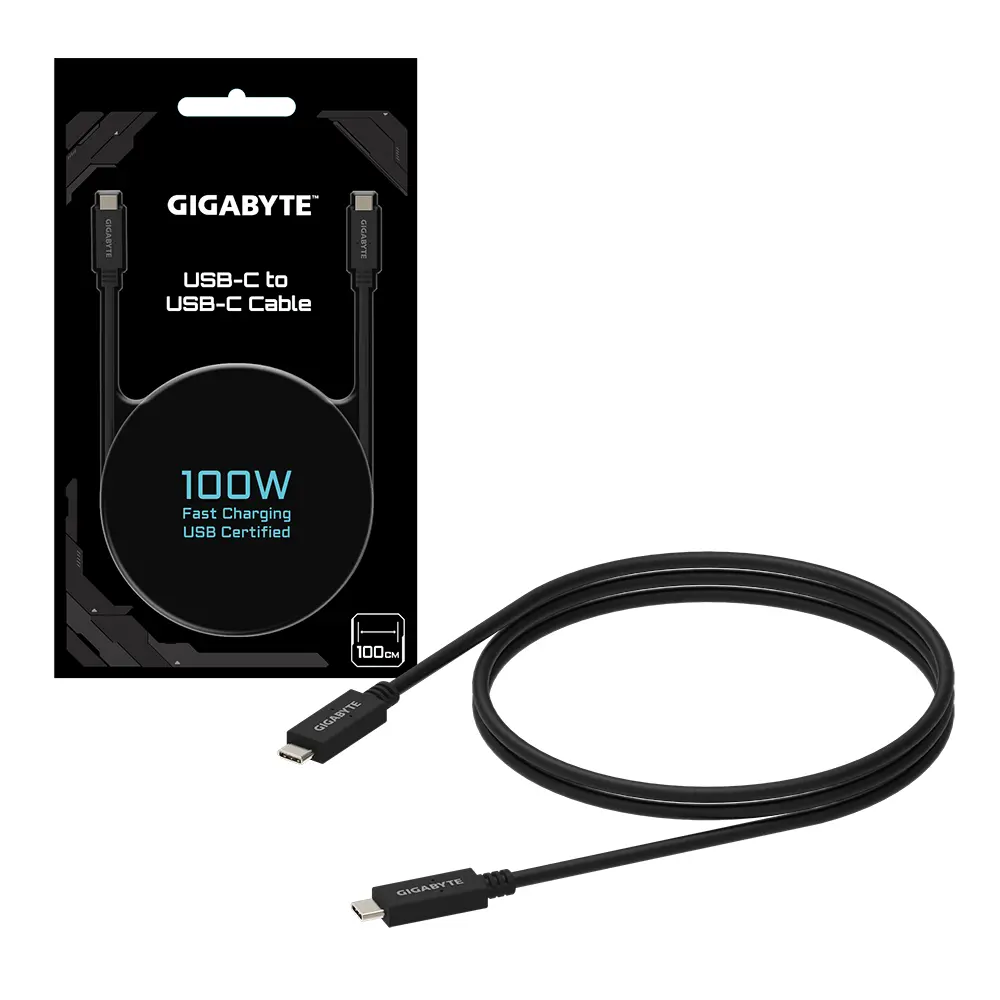 Кабел GIGABYTE USB Type-C мъжко към USB Type-C мъжко 3.2Gen, 1 м 10Gbp/s - image 4