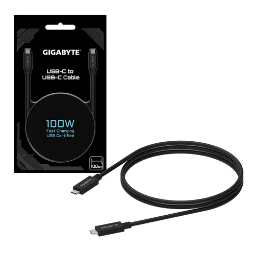 Кабел GIGABYTE USB Type-C мъжко към USB Type-C мъжко  3.2Gen, 1 м 10Gbp/s - image 4