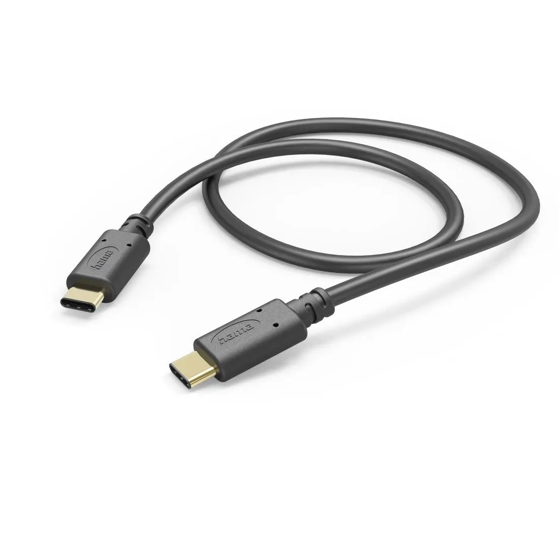 HAMA Καλώδιο USB-C αρσενικό - USB-C αρσενικό, 1.0 m, 480 MBit/s, μαύρο
