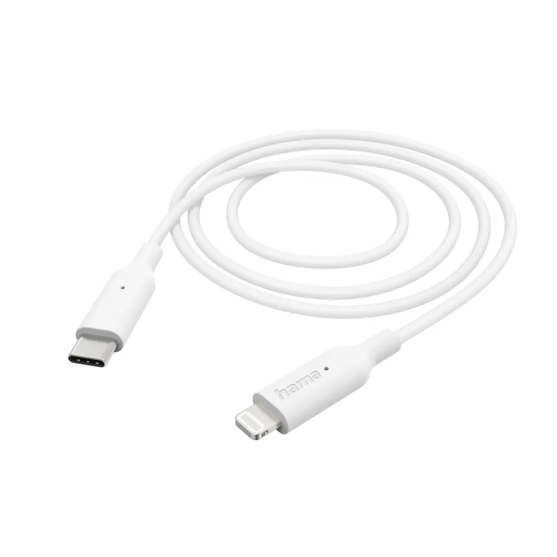 Καλώδιο φόρτισης/δεδομένων HAMA, USB-C - Type-C/Lightning, 1m, λευκό