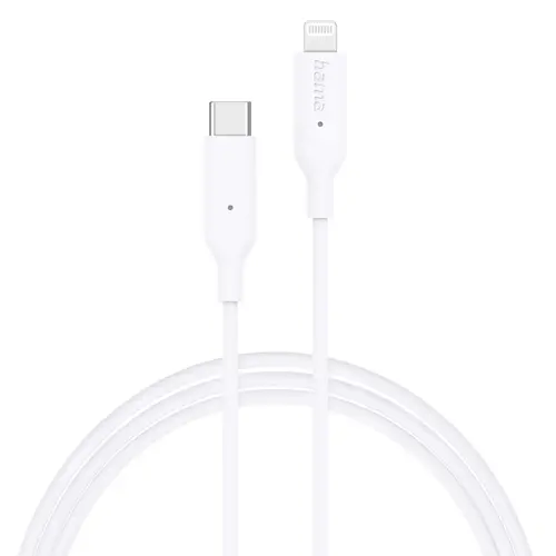 Кабел за зареждане/Дата HAMA, USB-C - Type-C/Lightning, 1м, бял - image 2