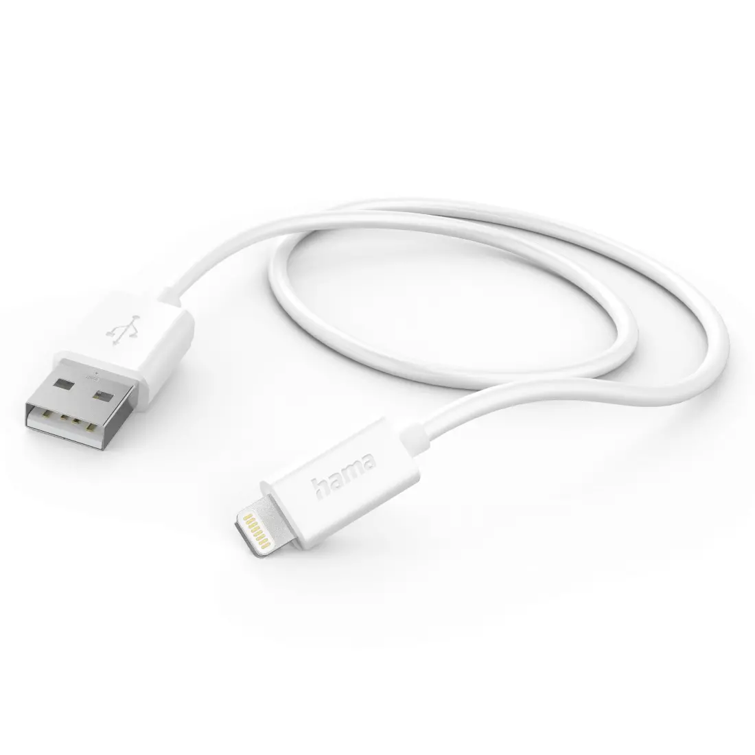 Καλώδιο USB-A - Lightning, Apple iPhone,1.0m,λευκό