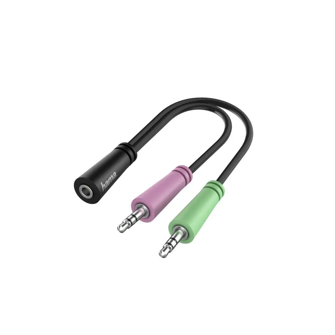 Αντάπτορας jack HAMA, jack 3.5 mm θηλυκό - 2 x jack 3.5 mm αρσενικό, 10cm
